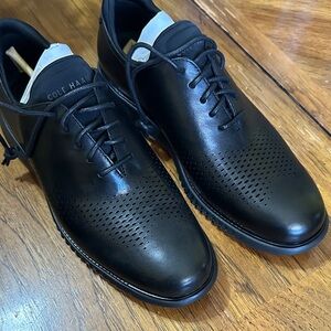Cole Haan Black Zerogrand LSR Wingtip Shoes